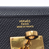 HERMES Hermes Hermes Kelly Wallet Black Gold Bracket D engraved (around 2019) Ladies Epson Long Wallet A Rank used Ginzo