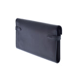 HERMES HERMES HERMES KELLY WALLET BLACK GOLD BRACKET D雕刻（2019年左右）女士Epson Long Wallet A等级使用Ginzo