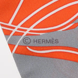 HERMES エルメス ツイリー 新タグ グレー オレンジ レディース シルク100％ スカーフ Aランク 中古 銀蔵