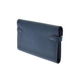 HERMES HERMES HERMES KELLY WALLET海军金牌□P刻（2012年）Munisex vo Epson Long Wallet Ab Rank rank used ginzo