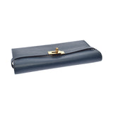 HERMES Hermes Hermes Kelly Wallet Navy Gold Bracket □ P engraved (around 2012) Unisex Vo Epson Long Wallet AB Rank Used Ginzo