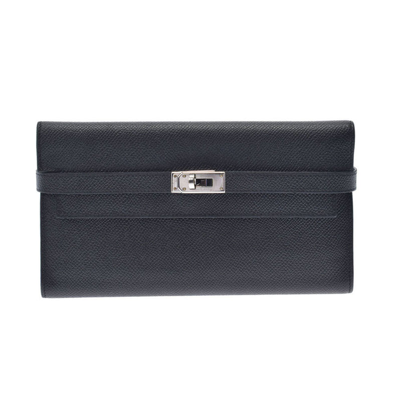 HERMES Hermes Kelly Wallet Black Paladium Bracket T (around 2015) Unisex Vo Epson Long Wallet B Rank Used Ginzo