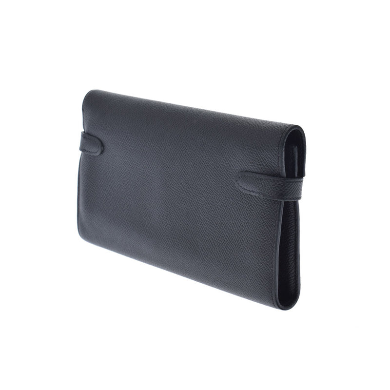 HERMES Hermes Kelly Wallet Black Paladium Bracket T (around 2015) Unisex Vo Epson Long Wallet B Rank Used Ginzo