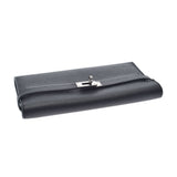 HERMES Hermes Kelly Wallet Black Paladium Bracket T (around 2015) Unisex Vo Epson Long Wallet B Rank Used Ginzo