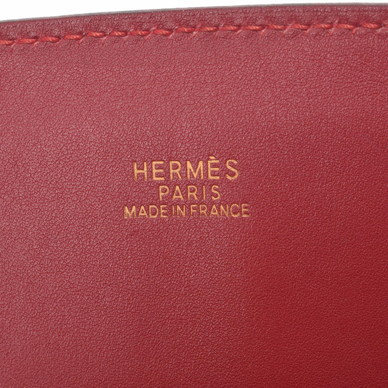 HERMES エルメス La（ラ） ルージュビフ ゴールド金具 □G刻印(2003年頃) レディース ヴォーシャモニー ショルダーバッグ ABランク 中古 銀蔵