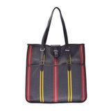 HERMES Hermes Jumping Cabas Gray/Red/Yellow/Blue Silver Bracket □ K -engraved (around 2007) Unisex Towalkazak Tote Bag B Rank used Ginzo