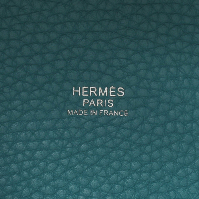 HERMES Hermes Picotan Lock MM Blue Sun Seal Paladium Bracket X engraved (around 2016) Ladies Toryon Lemance Handbag A Rank Used Ginzo