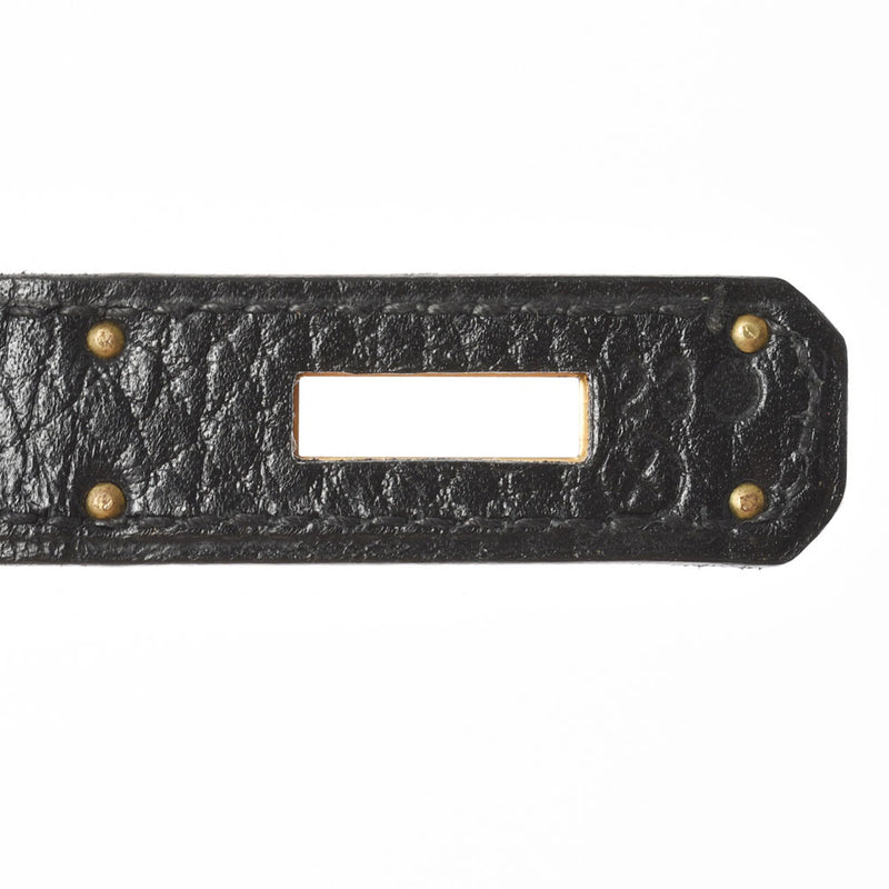 HERMES Hermes Birkin 40 Black Gold Bracket ○ X engraved (around 1994) Unisex Aldenne Handbag A Rank used Ginzo