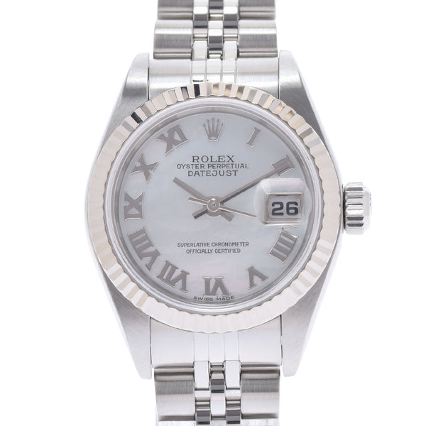 ROLEX Rolex Datejust 79174NR Ladies SS Watch Automatic Wrap White Shell Roma Dial A Rank Used Ginzo