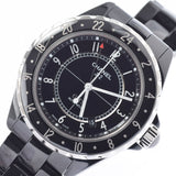 CHANEL Chanel J12 42mm Chrono GMT H2012 Men's Black Ceramic/SS Watch Automatic Black Dial A Rank Used Ginzo