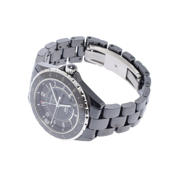 CHANEL シャネル J12 42mm クロノ GMT H2012 メンズ 黒セラミック/SS 腕時計 自動巻き 黒文字盤 Aランク 中古 銀蔵