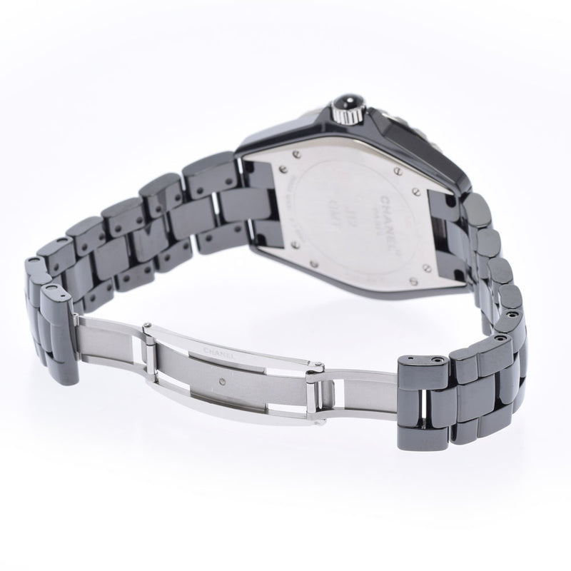 CHANEL シャネル J12 42mm クロノ GMT H2012 メンズ 黒セラミック/SS 腕時計 自動巻き 黒文字盤 Aランク 中古 銀蔵