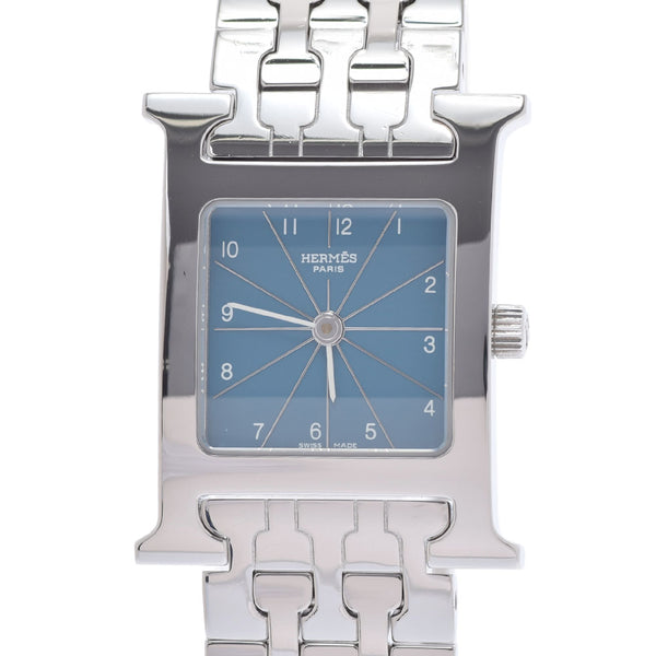 HERMES Hermes Lambusis HH1.210 Ladies SS Watch Quartz Blue Dial A Rank used Ginzo