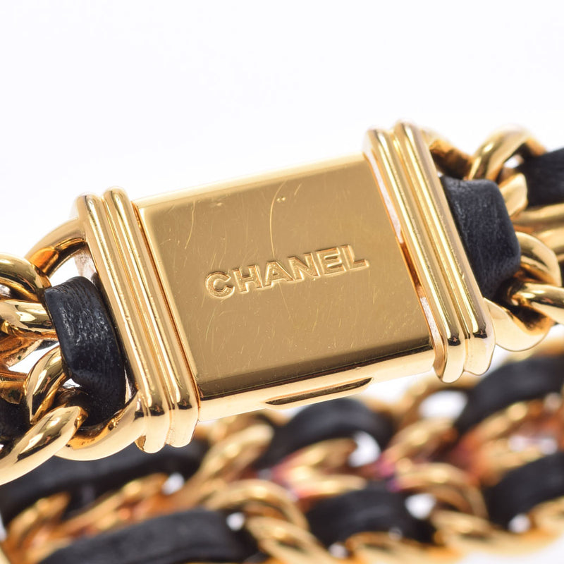 香奈儿香奈儿（Chanel Chanel Chanel）首映尺寸L女士GP/Leather Watch Quartz Black Dis A Rank二手Ginzo