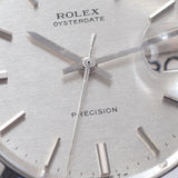 ROLEX ロレックス オイスターデイト アンティーク 6694 ボーイズ SS 腕時計 手巻き シルバー文字盤 Aランク 中古 銀蔵