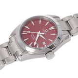 Omega Omega Sea Master Aqua Terra 2577.60女士SS Watch Quartz Red Dial A等级使用Ginzo