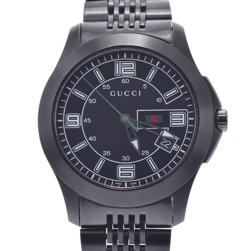 GUCCI グッチ Gタイムレス YA126202 メンズ SS 腕時計 クオーツ 黒文字盤 Aランク 中古 銀蔵