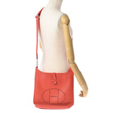 [Mother's Day Recommended] Ginzo Used Hermes Evrin 3 PM □ R engraved Rose Jaipur Silver Bracket Torillon Remance Shoulder Bag New