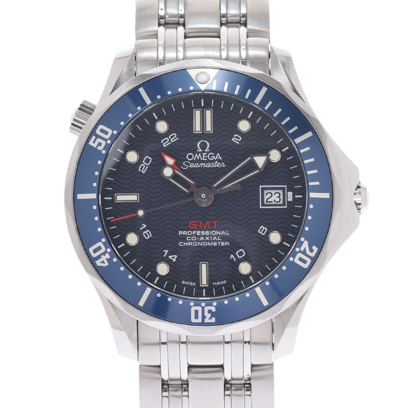 OMEGA Omega Sea Master 300 Corexual GMT 2535.80 Men's SS Watch Automatic Navy Dial A Rank Used Ginzo