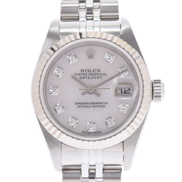 ROLEX Rolex Datejust 79174NG Ladies SS/WG Watch Automatic Wrap White Shell Dial A Rank Used Ginzo