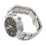 LOUIS VUITTON Louis Vuitton Tambour Chrono Q1121 Men's SS Watch Automatic Brown Dial A Rank used Ginzo