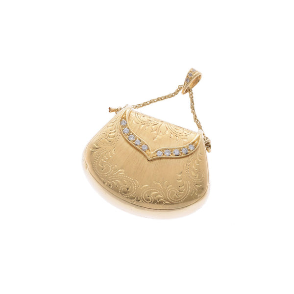 Other ROYKING Loewing Handbag Motif Diamond Ladies K18YG Pendant Top A Rank used Ginzo
