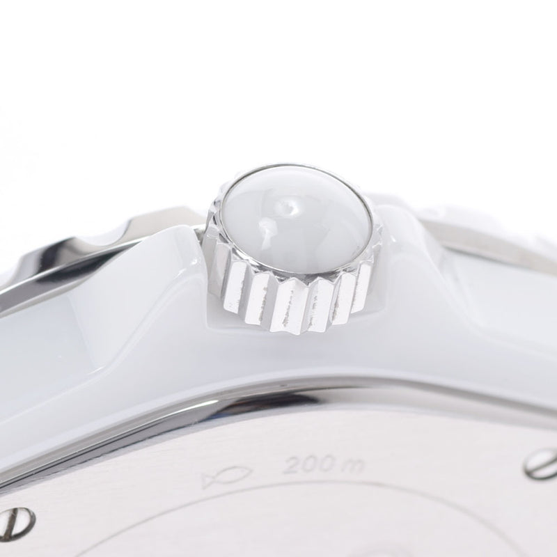 CHANEL Chanel J12 42mm H2981 Men's White Ceramic/SS Watch Automatic White Dial A Rank Used Ginzo