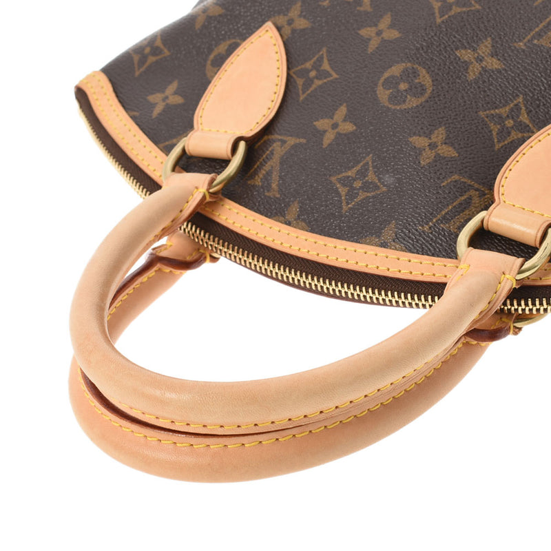 LOUIS VUITTON Louis Vuitton Monogram Lockit Brown M40102 Ladies Monogram Canvas Handbag AB Rank Used Ginzo