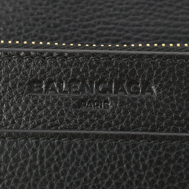 BALENCIAGA Balenciaga Chain Wallet Black Gold Bracket Ladies Calf Shoulder Bag A Rank used Ginzo