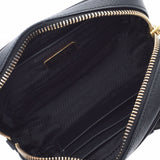 PRADA Prada Ribbon Motif Mini Black Gold Bracket Ladies Safiano Shoulder Bag A Rank used Ginzo