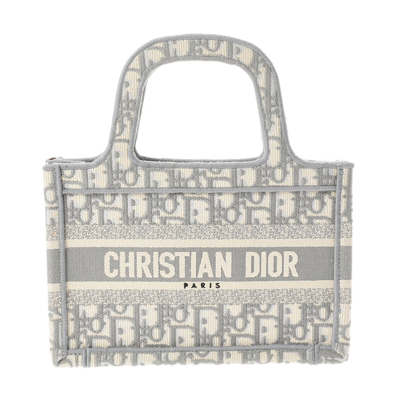 CHRISTIAN DIOR ブックトート スモール ハンドバッグ キャンバス レディース