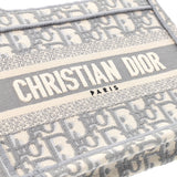 Christian DIOR Christian Dior Book Book Bag Mini Embroy Dary White/Gray Ladies Canvas Handbag A Rank used Ginzo