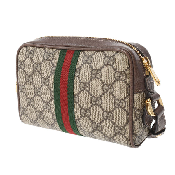 GUCCI Gucci Gucci Ofdia Mini Shoulder Bag Beige 517350 Ladies GG Sprem Canvas Leather Shoulder Bag A Rank used Ginzo