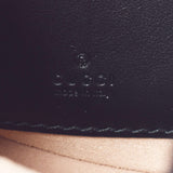 Gucci Gucci GG Malmont Mini Baguet Bag黑色金支架575163女士皮革肩袋A级使用Ginzo