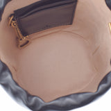 Gucci Gucci GG Malmont Mini Baguet Bag黑色金支架575163女士皮革肩袋A级使用Ginzo