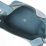 HERMES エルメス ピコタンロック PM  ブルージーン シルバー金具 □R刻印(2014年頃) レディース トリヨンクレマンス ハンドバッグ ABランク 中古 銀蔵