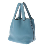 HERMES エルメス ピコタンロック PM  ブルージーン シルバー金具 □R刻印(2014年頃) レディース トリヨンクレマンス ハンドバッグ ABランク 中古 銀蔵