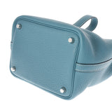 HERMES エルメス ピコタンロック PM  ブルージーン シルバー金具 □R刻印(2014年頃) レディース トリヨンクレマンス ハンドバッグ ABランク 中古 銀蔵