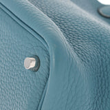 HERMES エルメス ピコタンロック PM  ブルージーン シルバー金具 □R刻印(2014年頃) レディース トリヨンクレマンス ハンドバッグ ABランク 中古 銀蔵