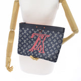 LOUIS VUITTON Louis Vuitton Ink Pushet Apolo Navy M62905 Men's Leather Clutch Bag A Rank used Ginzo