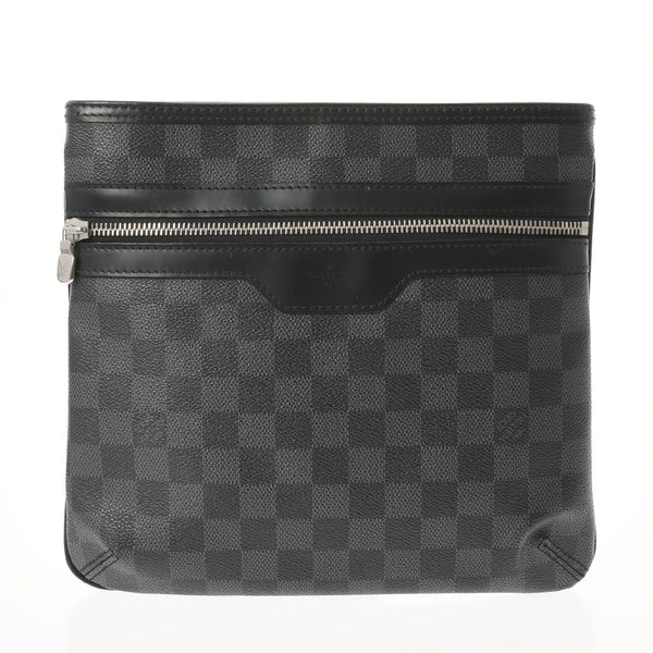 LOUIS VUITTON Louis Vuitton Damier Graphit Thomas Black/Gray N58028 Men's Damier Graphit Canvas Shoulder Bag A Rank used Ginzo