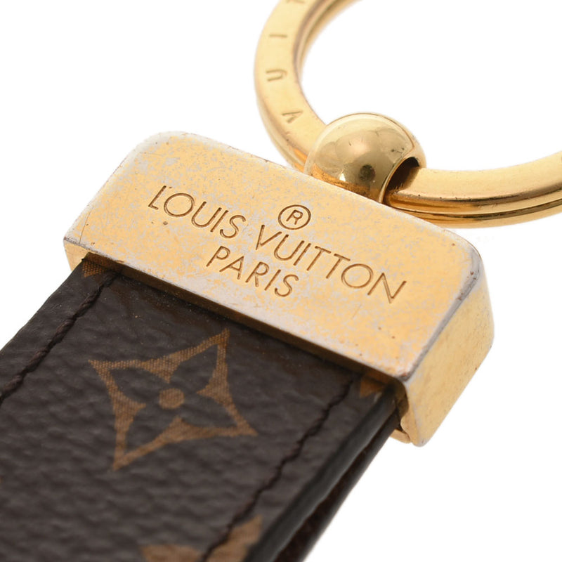 LOUIS VUITTON Louis Vuitton Monogram Portecredragonne Brown Gold metal M65221 Unisex monogram canvas key chain B rank used Ginzo