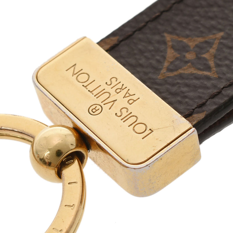 LOUIS VUITTON Louis Vuitton Monogram Portecredragonne Brown Gold metal M65221 Unisex monogram canvas key chain B rank used Ginzo