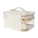 香奈儿香奈儿（Chanel Chanel）水平洗手盆袋白色金色支架女士拉姆皮肤/乙烯基手提包B等级用ginzo