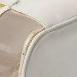 香奈儿香奈儿（Chanel Chanel）水平洗手盆袋白色金色支架女士拉姆皮肤/乙烯基手提包B等级用ginzo