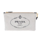 Ginzo使用Prada Prada 1NH018天然黑色帆布袋新[母亲节50,000或以下]