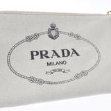 Ginzo使用Prada Prada 1NH018天然黑色帆布袋新[母亲节50,000或以下]