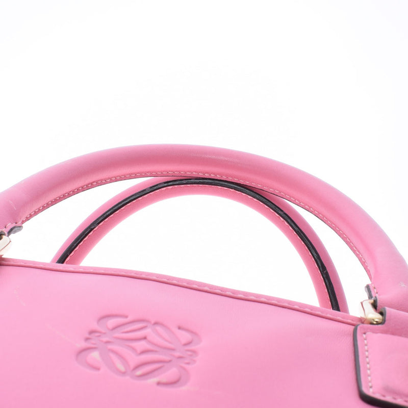 Loewe Loewe Amazona 36 Pink Ladies Calf手提包B等级使用Ginzo