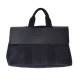 HERMES Hermes Valparaiso MM Tote Bag Black Unisex Calf Towaru Shevron Handbag B Rank used Ginzo