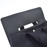 HERMES Hermes Valparaiso MM Tote Bag Black Unisex Calf Towaru Shevron Handbag B Rank used Ginzo